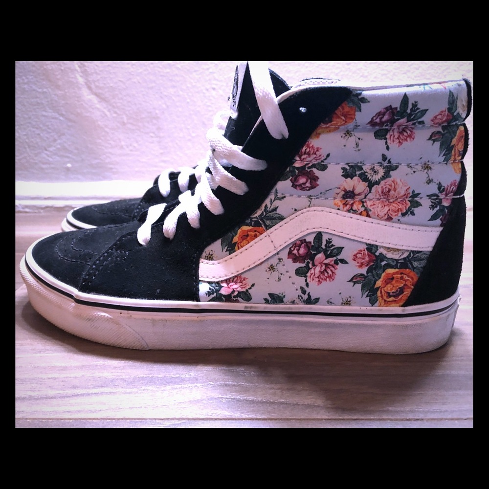 Vans flowery sneakers